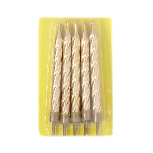 Brunetti Sml Spiral Candles_Gold