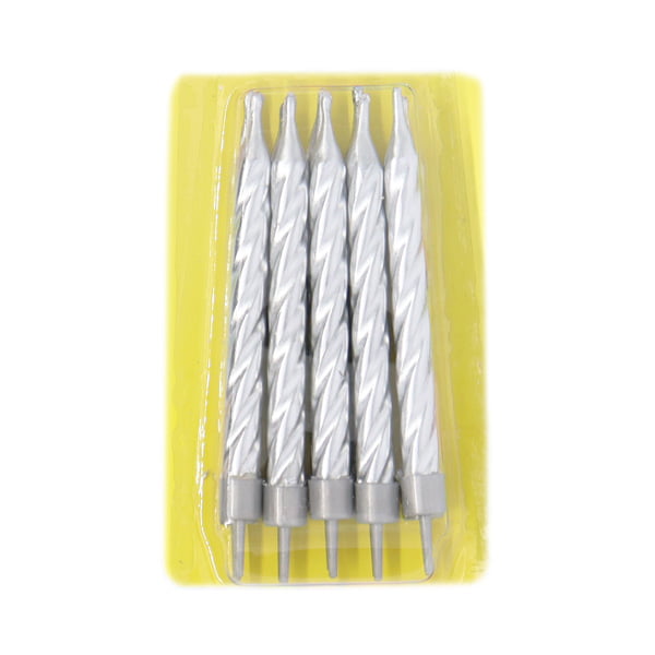 Brunetti Sml Spiral Candles_Silver