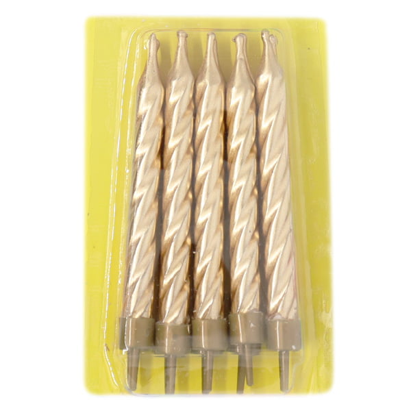 Lge Spiral Candles_Gold