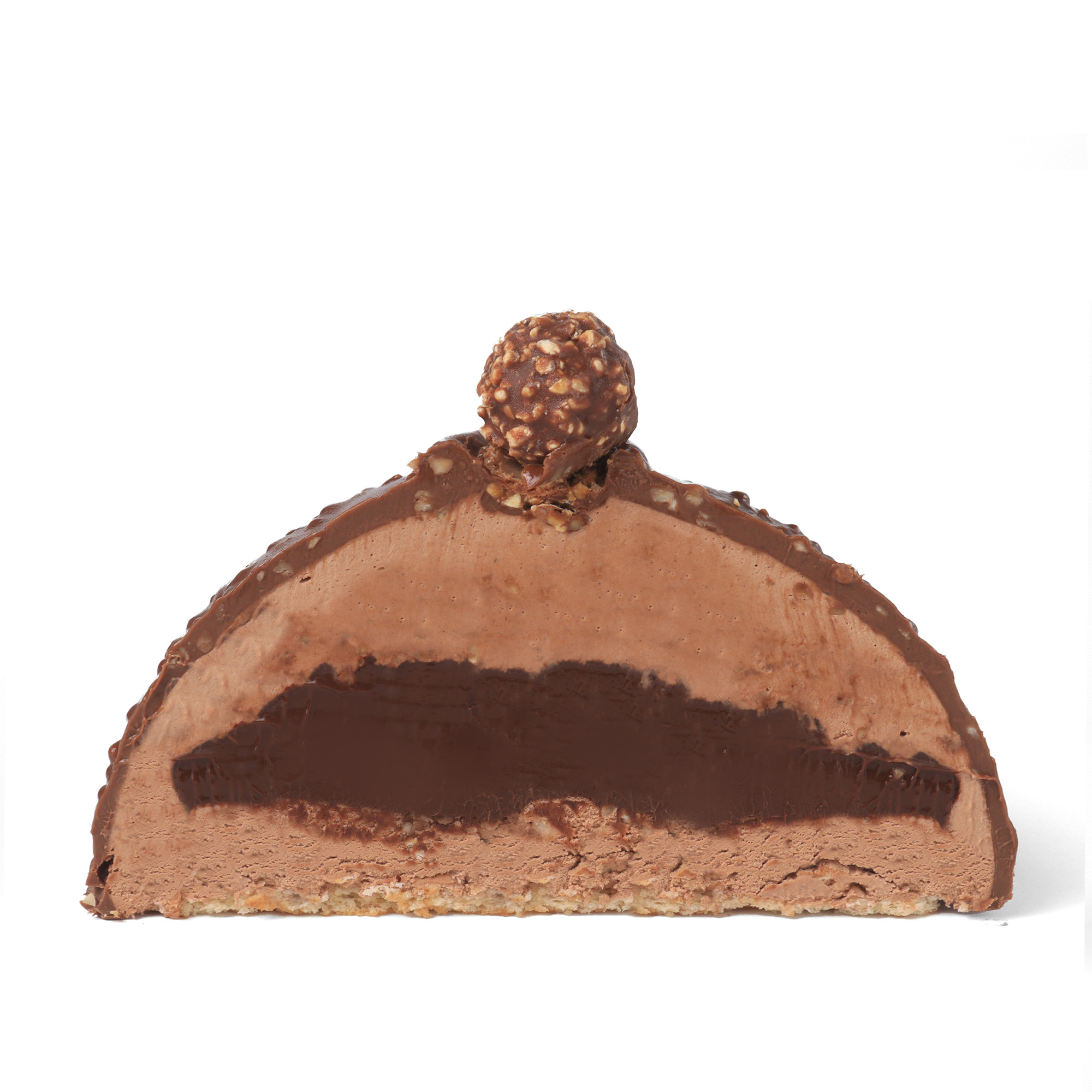gelato rocher in half